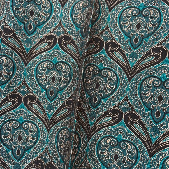 NWOT Paisley Women's Dress Pants | Fancy Trousers Turquoise - Picture 3 of 9